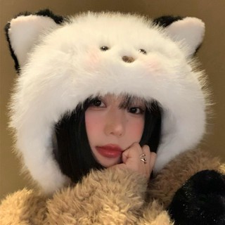 Mũ lông tai gấu, chất lông mềm mại, dày dặn, ấm áp che tai, mũ thời trang mùa đông phong cách dễ thương