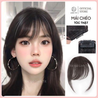 [NEW 2025] Mái nửa trước form mái chéo làm từ tóc thật | Tóc giả Linh Tít