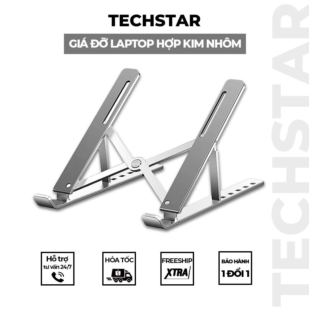 Giá đỡ LAPTOP chất liệu hợp kim nhôm có thể gấp gọn điều chỉnh độ cao đế tản nhiệt laptop