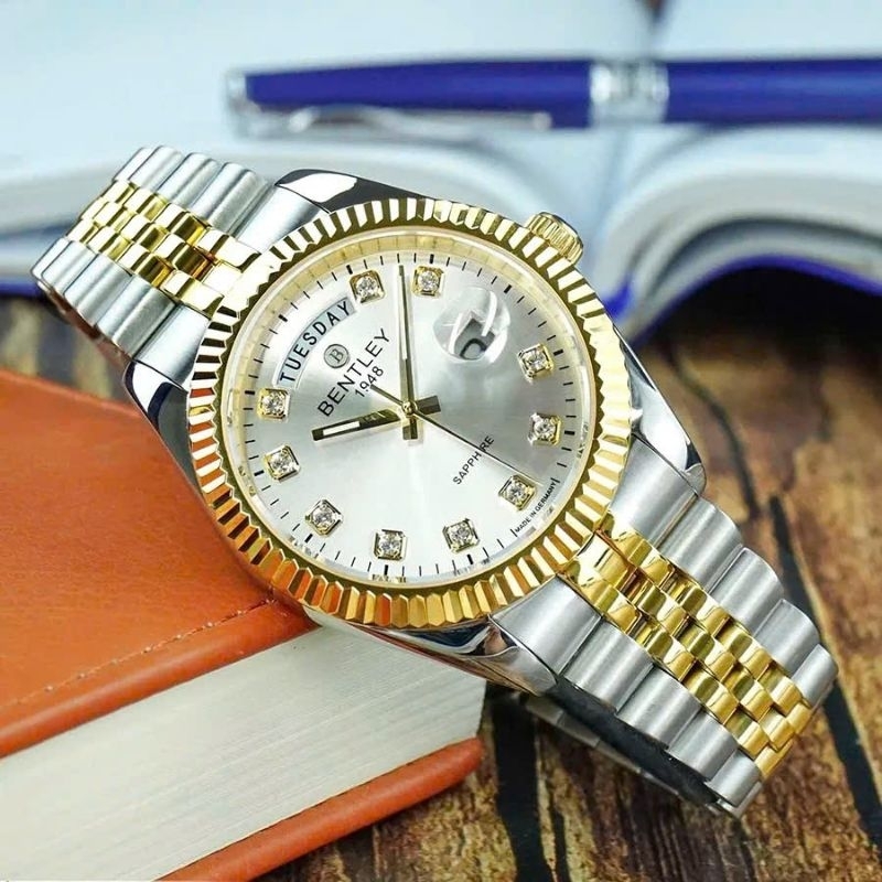 [Chính Hãng 100%] Đồng Hồ Nam Bentley BL2333 (2333) Máy Quartz (Pin) Kính Sapphiare Siz 41mm Dây Thé