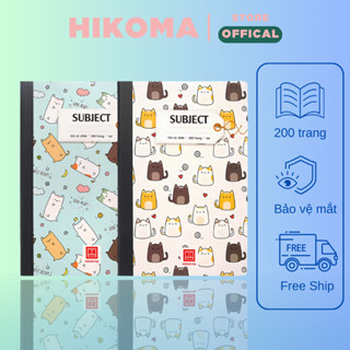 Sổ kẻ ngang 200 trang A4 Hồng Hà vở kẻ ngang có lề dán gáy giá rẻ