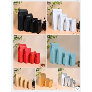 [Mẫu thử - 1 túi Cafe] Túi zipper 8 cạnh cafe (KHÔNG VAVLE Nhiều màu - nhiều size)