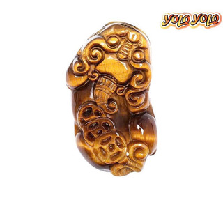 Mặt tỳ hưu đá mắt hổ phong thủy làm mặt hoặc vòng tay 3,3cm, 2,7cm Mã 01
