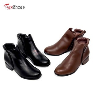 Boot nữ da bò Ý cao cấp giày bốt cổ thấp khóa kéo 2 bên tiện lợi đế 3cm Vagabond VNXK TEX SHOES
