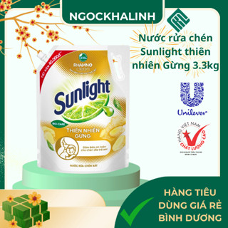 Nước rửa chén Sunlight thiên nhiên gừng túi 3,3kg