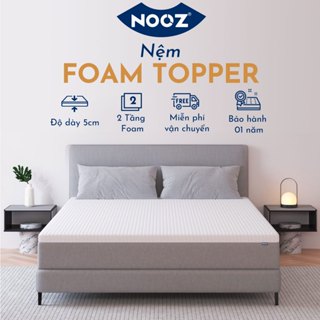 Nệm Topper NOOZ 5cm Foam Cao Su Non Trải Sàn Tiện Lợi Nâng Đỡ Tối Ưu NOOZ Home Goods