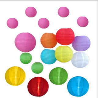 Đèn lồng giấy lụa tròn 30cm và 20cm trang trí đa phong cách