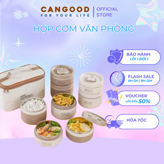 [Tặng thìa đũa inox] Hộp đựng cơm giữ nhiệt văn phòng lunch box , Hộp cơm cặp lồng inox 304 dùng được trong lò vi sóng