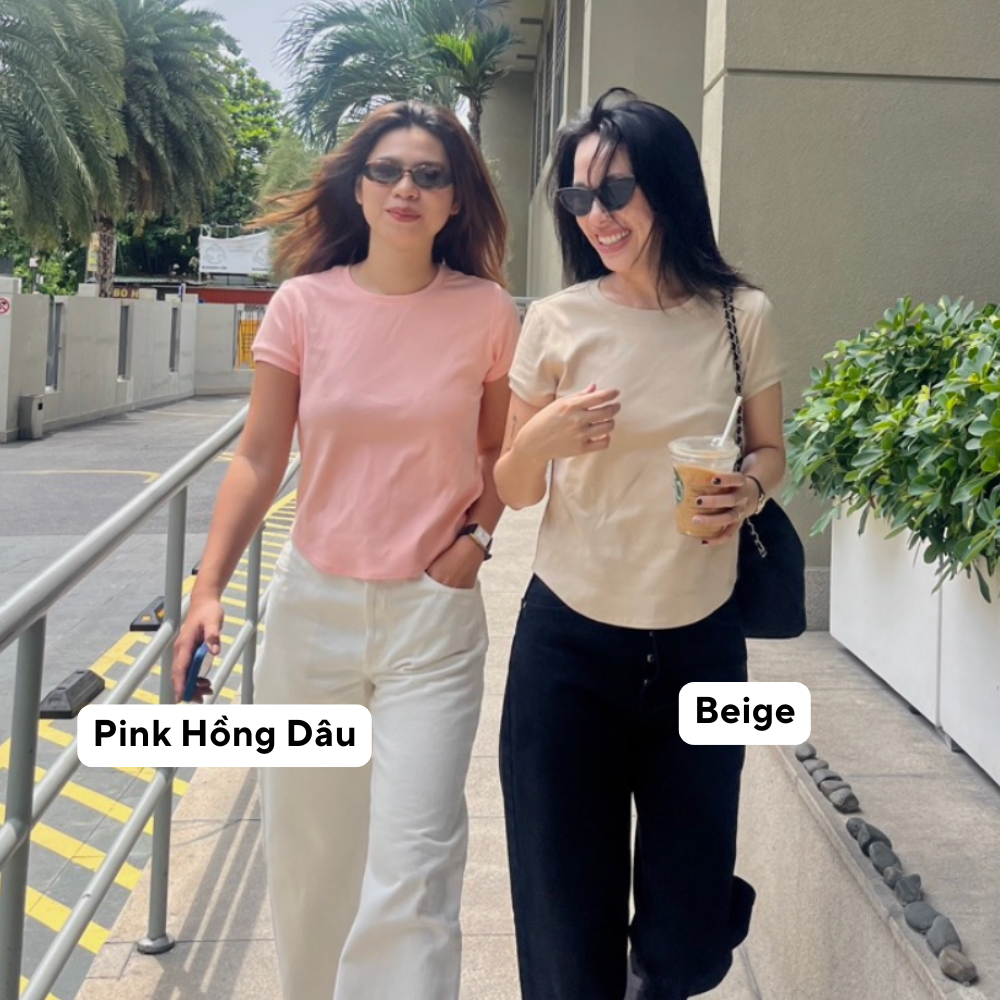 TheBlueTshirt - Áo thun tay ngắn phom ôm vừa vặn, kiểu vạt bầu nữ - 1990s Tshirt
