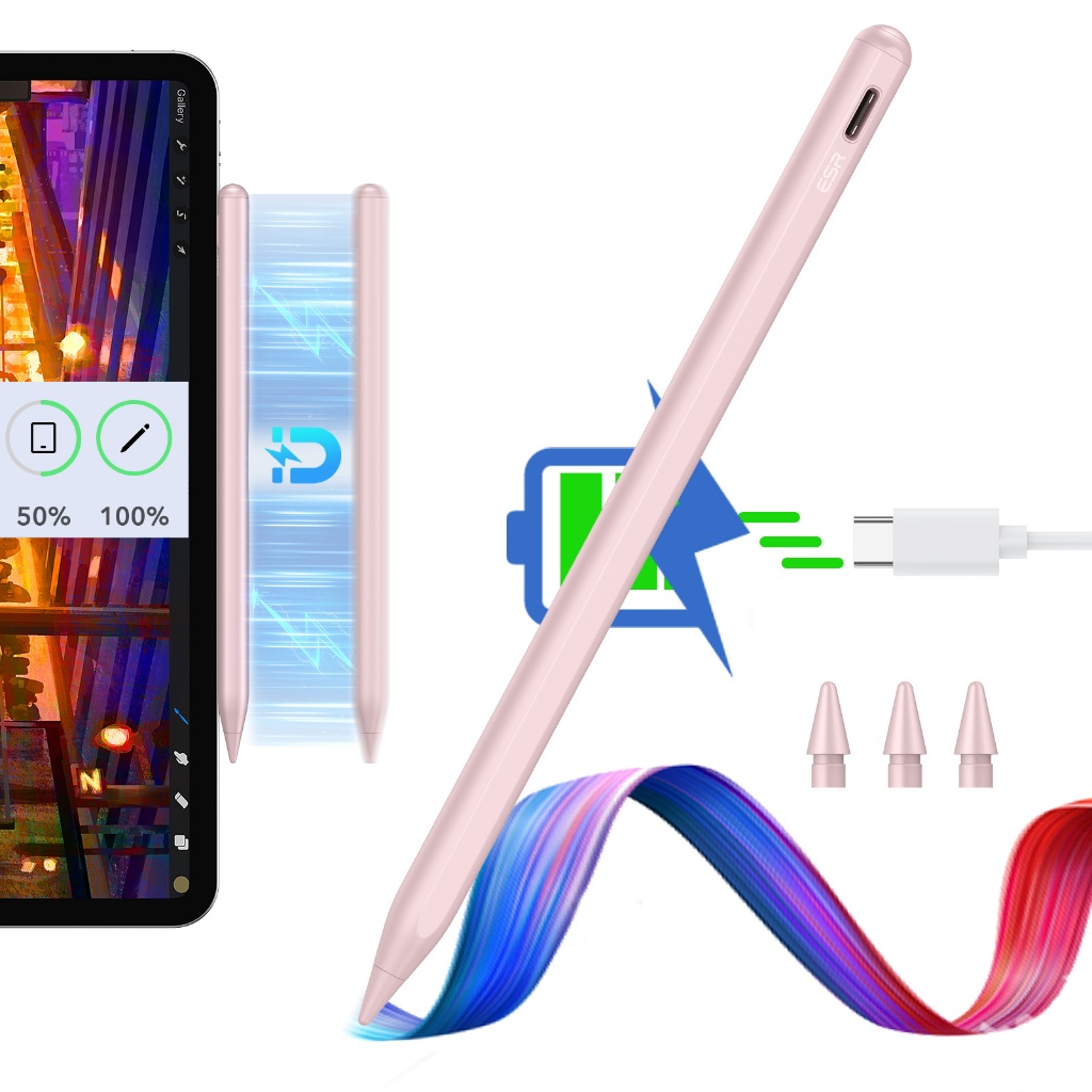 Bút Pencil ESR Digital Pencil Pro dành cho iPad Pro M4/ M2/ M1/ Air 4/5/6/ Ipad Mini 5/6/7/ Ipad Gen 7/8/9/10 | BigBuy360 - bigbuy360.vn