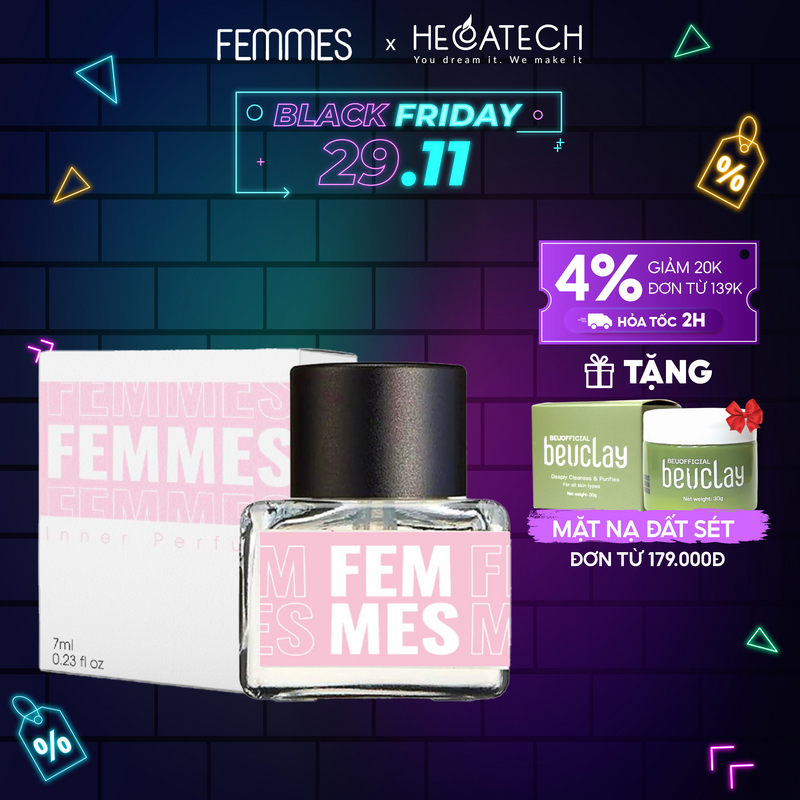 Nước Hoa Vùng Kín Inner Perfume Femmes Cao Cấp Chính Hãng, Mùi Thơm Quyến Rũ, Sexy Độ Lưu Hương Tốt Dung Tích 7Ml