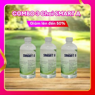 Combo 3 chai Smart A Dung dịch sát khuẩn Smart Anolyte (Nước A) khử khuẩn tay, bề mặt an toàn từ thiên nhiên không kích