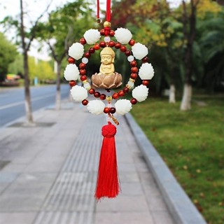 Khánh Gỗ Hoàng Dương Hình Hoa Sen Treo Xe Ô Tô ,Dây Hoa Sen Gỗ Cao Cấp Treo Xe Hơi, Được Chạm Khắc Tinh Tế,May Mắn
