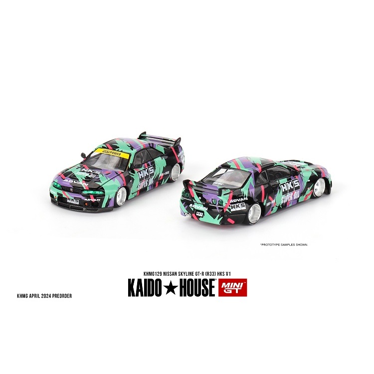 Mô hình ô tô Nissan Skyline GT-R (R33) HKS V1 1/64 Kaido House KHMG129