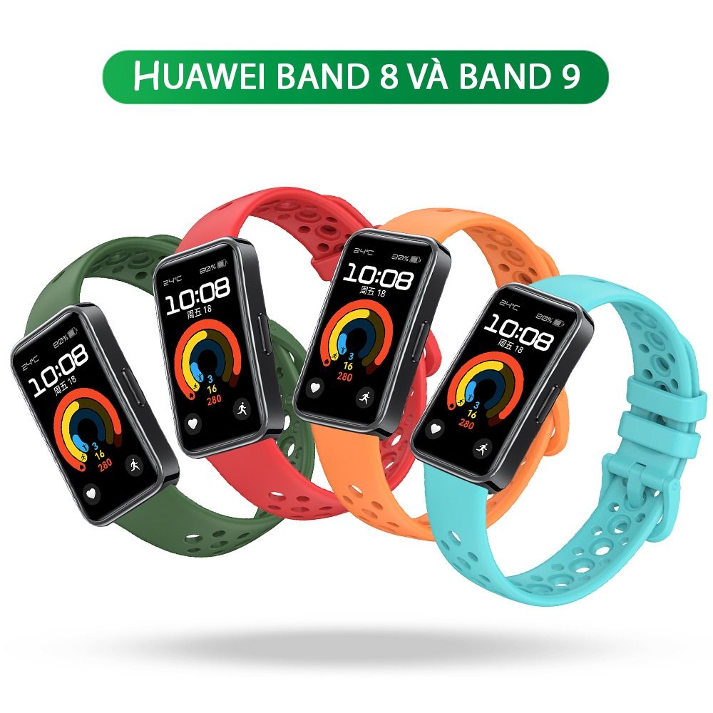 [HUAWEI BAND10 BAND 9 BAND 8] DÂY SILICON PHONG CÁCH THỂ THAO DÀNH CHO HUAWEI BAND 10 BAND 9 VÀ BAND