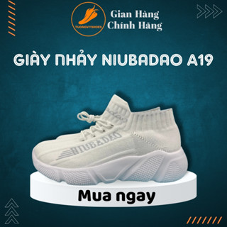 Giày thể thao Niubadao đế cao su non VAF, giày shuffle dance, dân vũ, chạy bộ, aerobic Mã A19