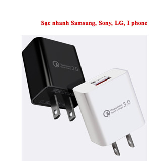 Củ Sạc Nhanh 20W USB QC3.0 cho điện thoại, máy tính bảng Samsung Sony LG Iphone (Không dùng cho Vivo Xiaomi Oppo) SL012