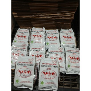 10 Bịch Sữa Bột Nguyên Kem Canxi Hai Con Bò Đỏ