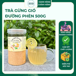 Trà Gừng Gió Bếp Rừng Hòa Tan 500G, Trà Gừng Gió Đường Phèn Tinh Hoa Đại Ngàn