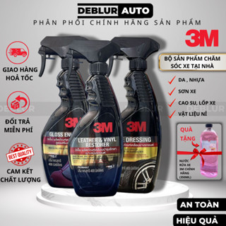 Bộ chăm sóc xe 3M, vệ sinh ghế da, bảo dưỡng nội thất, làm bóng lốp vỏ xe, bóng sơn xe máy, ô tô