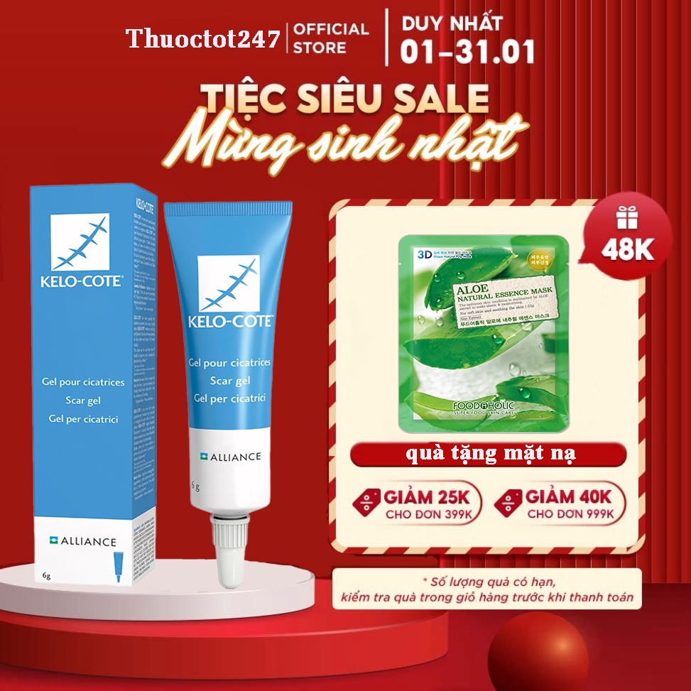 [Nhập khẩu chính hãng] kelo cote làm mờ sẹo , giảm vết thâm tuyt 6g và 15g