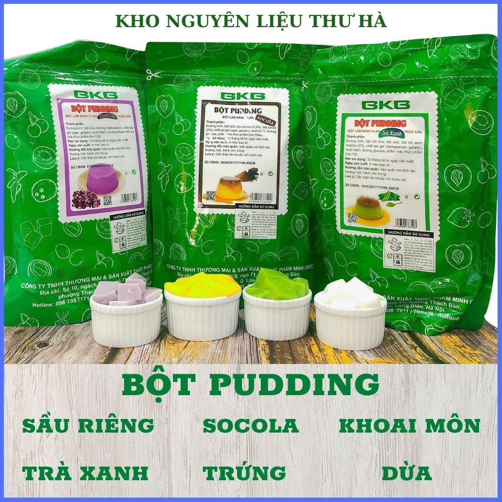 Bột Pudding BKB Hương Vị Đặc Sắc 1kg/Gói – Tráng Miệng Ngon, Topping Hoàn Hảo!