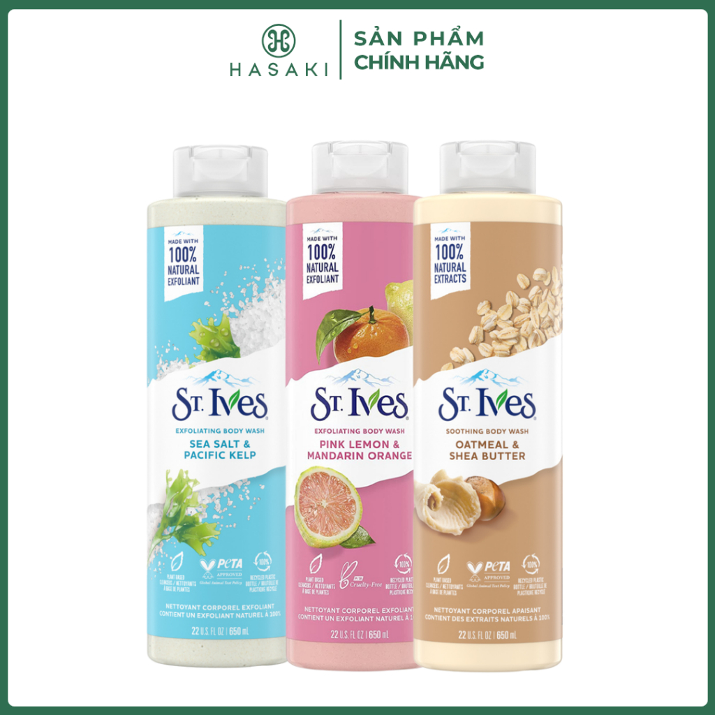 Sữa Tắm St.Ives Dưỡng Da 650ml Hasaki Sản Phẩm Chính Hãng