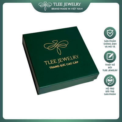 Hộp đựng trang sức TLEE, quà tặng size 9cm x 9cm cao cấp TLEE JEWELRY