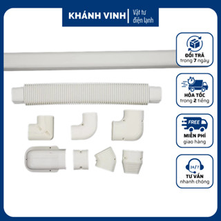Trunking nhựa che ống đồng - Hộp trunking bảo vệ ống đồng máy lạnh size 75x65