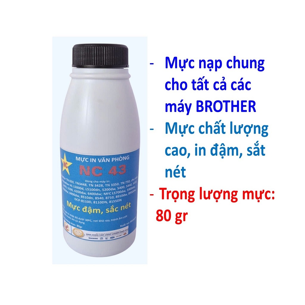 Mực nạp Brother L6200dw, 6250dw, 6400dw, 6750dw, 6900dw, 5500dn, 5600 bơm hộp mực TN 3448 của máy in
