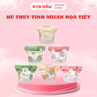  Hũ Thủy Tinh Hộp Trữ Đông Cốc Nấu Cháo Chia Vạch 220 ml Chịu Nhiệt An Toàn Cho Bé 