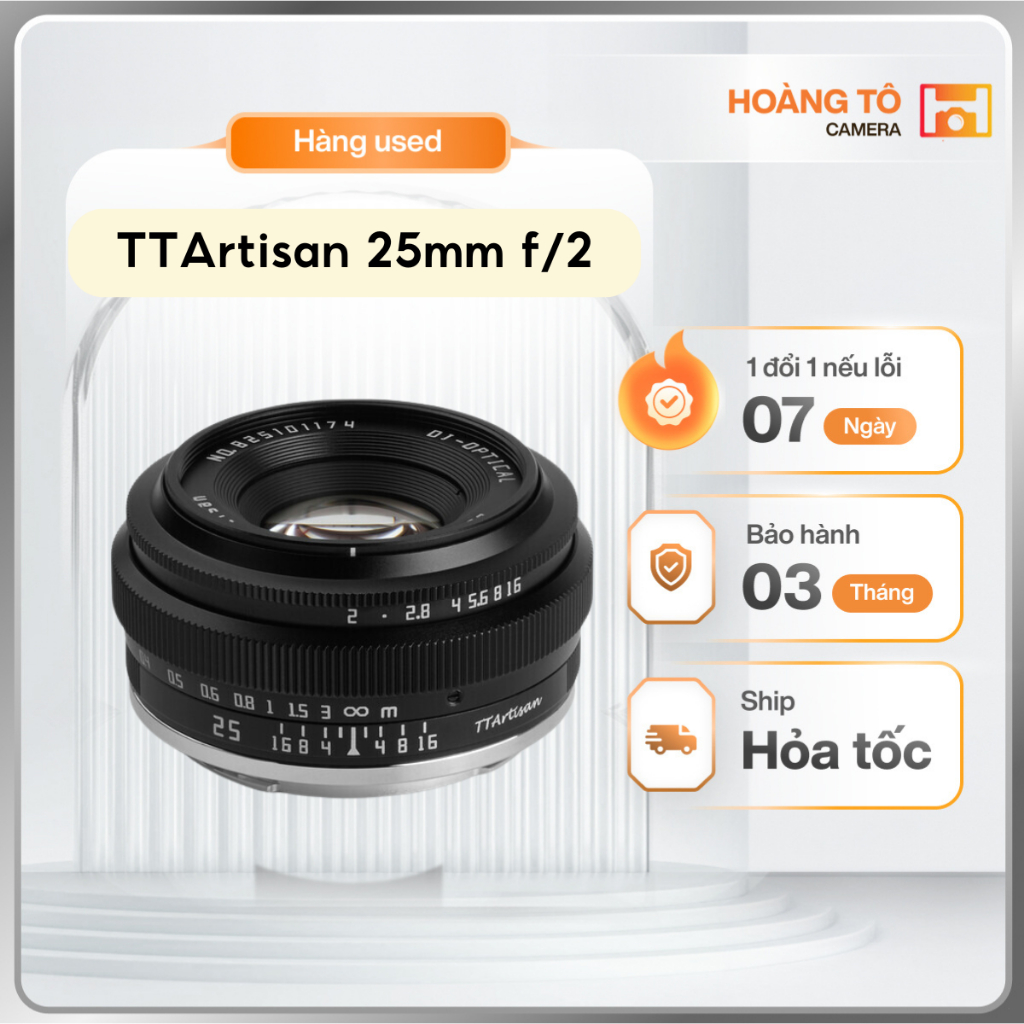 Ống kính TTArtisan 25mm F2 for Sony / L-Mount cũ khá | Hoàng Tô Camera