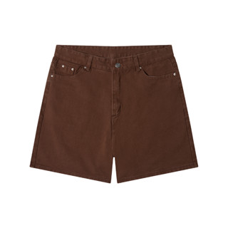 Quần short nam jean MORA màu nâu socola CAPMAN CLUB, phom rộng  trên gối trẻ trung, thoải mái
