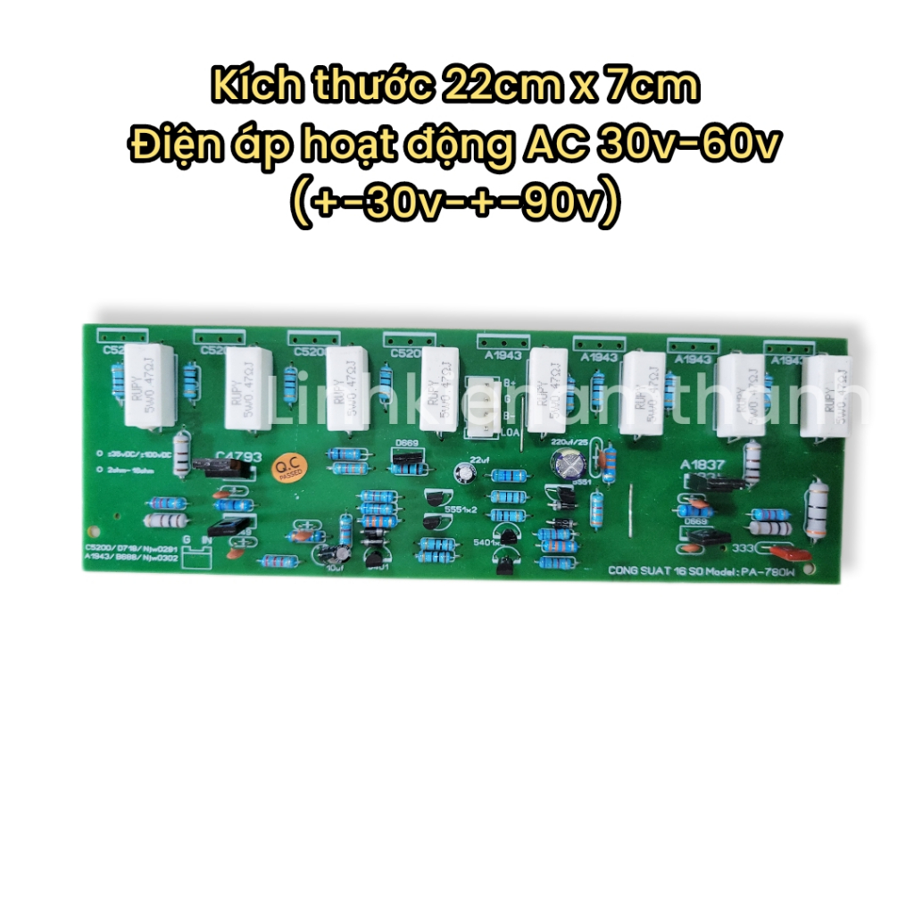 Mạch Công Suất 16 sò 40V-60V AC +-40V - +-90V DC