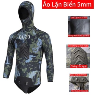 Áo Lặn Biển,Áo Lặn Biển Nam 5mm Cao Su Non.Siêu Giữ Nhiệt Ngăn Nước