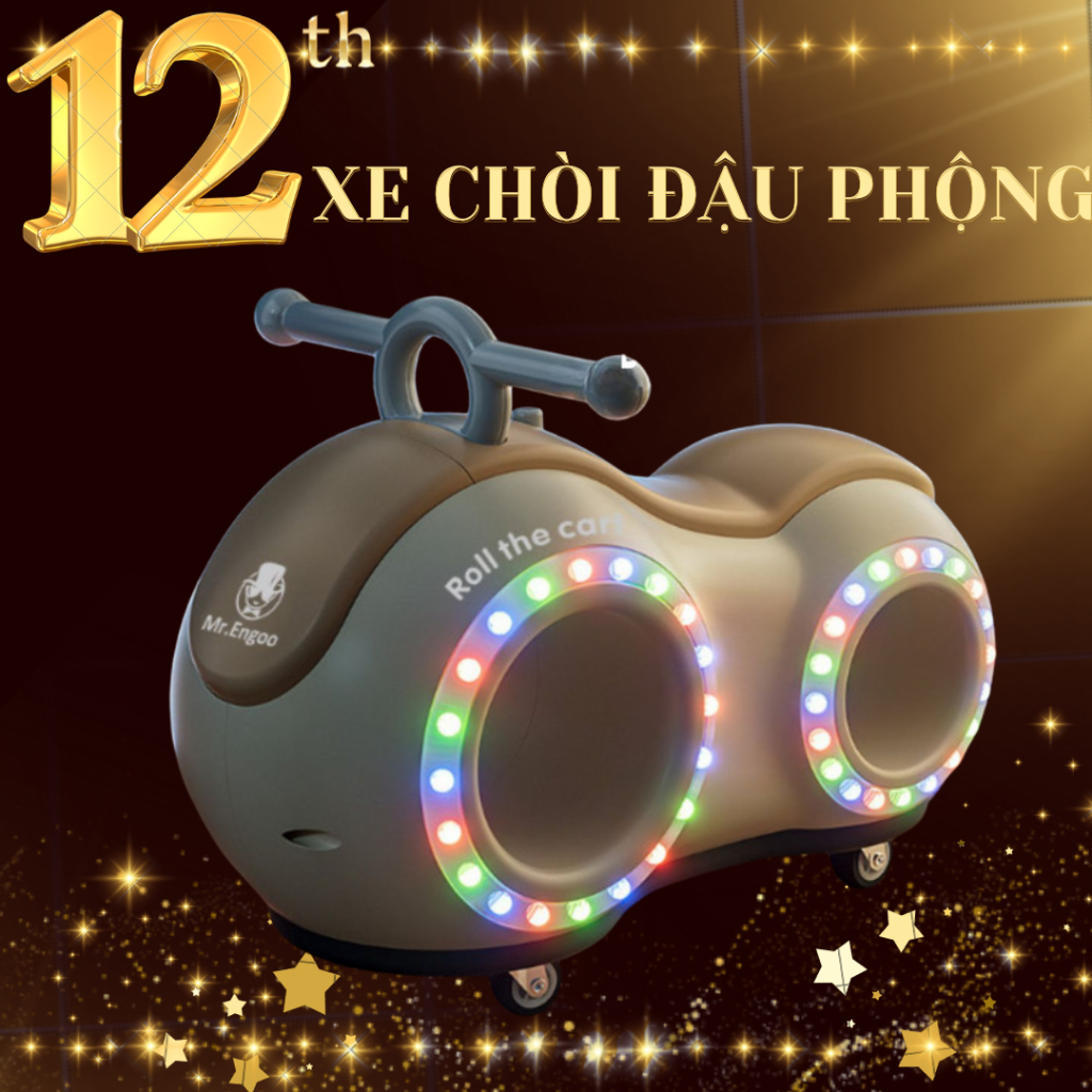 Xe chòi chân cao cấp, Phiên bản xe đua vũ trụ, Có đèn có nhạc siêu xinh, Xe tập đi cho bé 1-3 tuổi