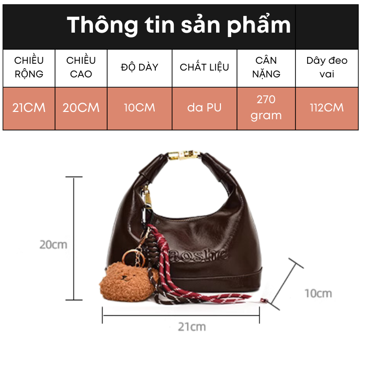 Túi xách nữ ROSASO đẹp mẫu mới hot trend 2024 cầm tay đeo chéo kèm móc khóa đẹp đi làm cà phê TX161 | BigBuy360 - bigbuy360.vn
