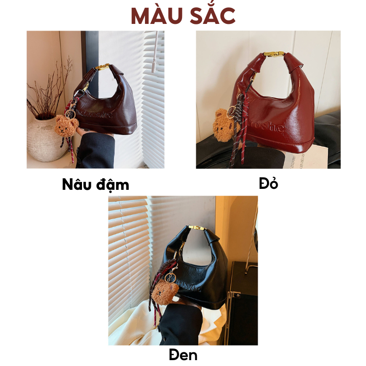 Túi xách nữ ROSASO đẹp mẫu mới hot trend 2024 cầm tay đeo chéo kèm móc khóa đẹp đi làm cà phê TX161 | BigBuy360 - bigbuy360.vn