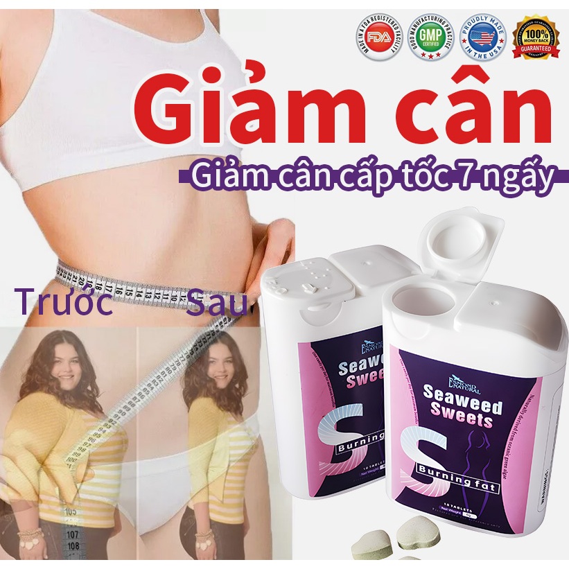 [Giảm cân cấp tốc] Ăn vặt ít calo Giảm cân 7 day slim 3-5KG Giảm mỡ bụng Viên uống giảm cân