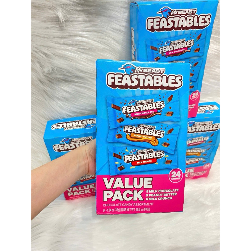 [US]Hộp 24 thanh Socola Mr Beast Feastables hàng Mỹ
