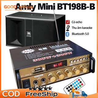 Amply(Có màn hình hiển thị), âm ly karaoke Amly Mini Bluetooth TLC BT-198B-B, BT-198A Kết Hợp Ghi Âm , Echo Siêu Mượt