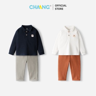 [CHAANG 18M-5Y] Bộ quần áo Polo dài tay bé trai Forest Chaang