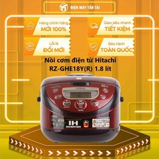 Nồi Cơm Điện Cao Tần Hitachi RZ-GHE18Y 1.8L - Đỏ, Công nghệ IH, Dễ Vệ Sinh