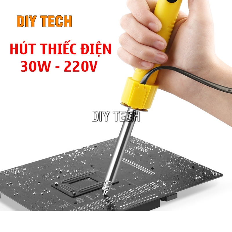 Hút thiếc, máy hút thiếc điện 220w 30w, máy hút chì hàn chân linh kiện điện tử