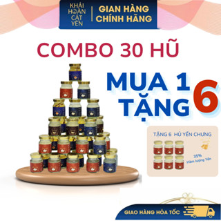   Combo tiết kiệm 30 hủ lẻ - tặng 6  Yến Sào Chưng Sẵn Khải Hoàn Cát Yến hũ 70ml 35% Tổ Yến Sào Khánh Hoà 