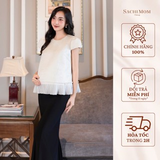 Đầm Bầu SACHIMOM - Áo Bầu Dáng Chữ A Phối Chân Váy Đuôi Cá Sang Trọng MINA SET