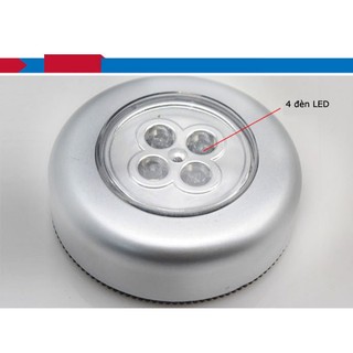 Đèn led 4 bóng dán tường, tủ quần áo không kèm pin