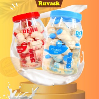 Kẹo Sữa Chua Deku HỘP LỚN 30 Hũ - Kẹo Viên Nén Vị Sữa Chua, Dâu, Mận THƠM NGON - Bánh Kẹo Ruvask