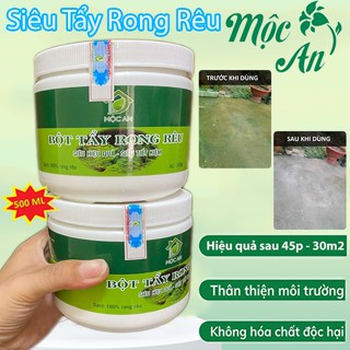  Bột Tẩy Rong Rêu Mộc An 500G Cho Nền Xi Măng Sân Gạch Bột - Tẩy Đa Năng Rêu Mốc Sân Xi Măng Và Tường Nhà Hiệu Quả 
