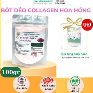 [100gr] Bột Mặt Nạ Dẻo Collagen Hoa Hồng Cao Cấp (Mask dẻo) - Dưỡng trắng, giảm mụn, giảm nám, tàn nhang, chống lão hoá